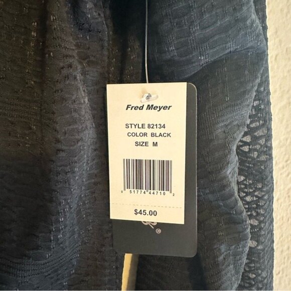 Portocruz Black Lace-Up Swim Cover-Up Tunic M NWT Resort Beach Boho Chic - Picture 8 of 12